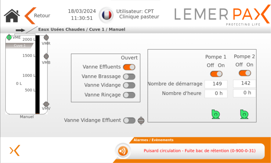 Application gestion effluents radioactifs